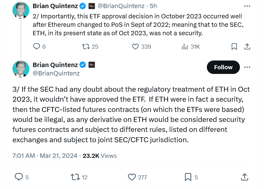 Pundits worry SEC’s Ethereum probe could be used to hold back ETFs